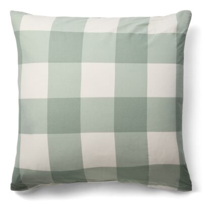 Pudebetræk 60x63 cm - 100% bomuld - Grønne tern