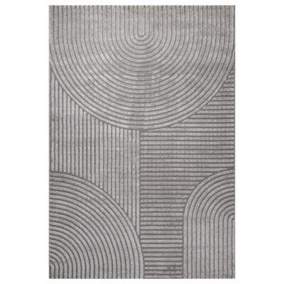 Gulvtæppe - 140x200 cm - Vævet - Grå med mønster - Elio - Nordstrand Home