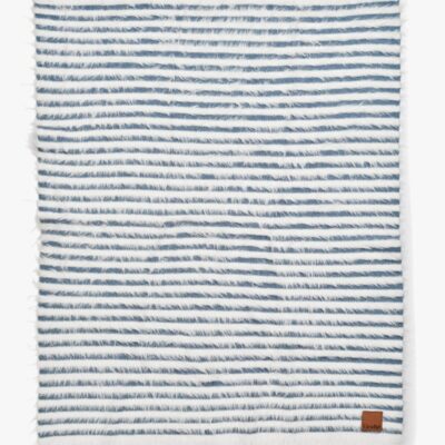 Elodie Furry Knit Tæppe, Berry Blue