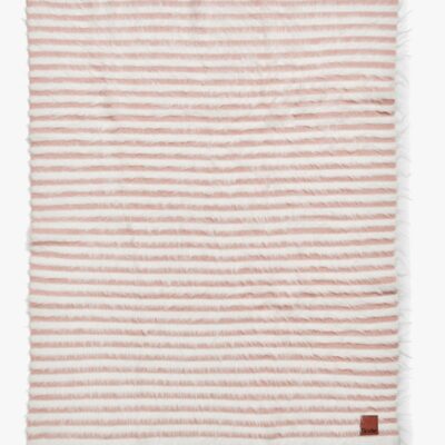 Elodie Furry Knit Tæppe, Faded Rose