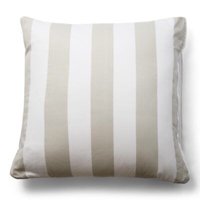 Pudebetræk 60x63 cm - 100% bomuldssatin - Nordic Stripe - Brede grå striber