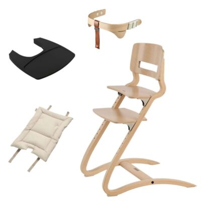 Leander Louieâ„¢ Højstol - Bøg/Natur - Bundle 2