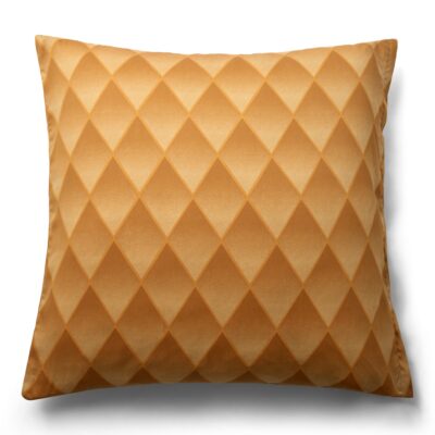 Pudebetræk 60x63 cm - 100% bomuldssatin - Orange 3D harlekinmønster