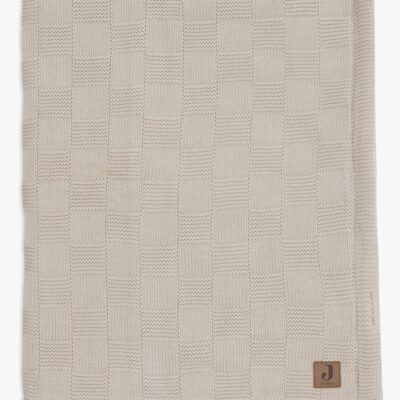 Jollein Tæppe 75x100 cm Box Knit/Velvet, Warm Sand