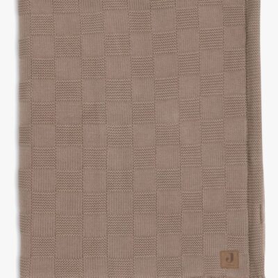 Jollein Tæppe 75x100 cm Box Knit/Velvet, Milky Coffee