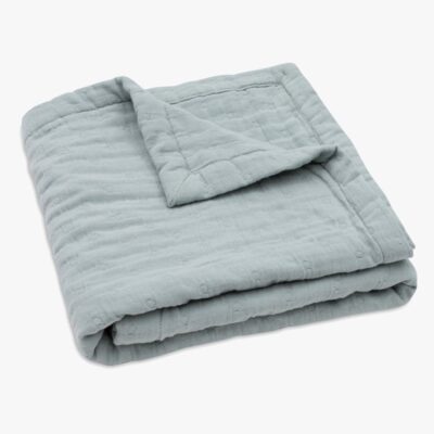 Jollein Tæppe Jaquar Muslin, Sea Green