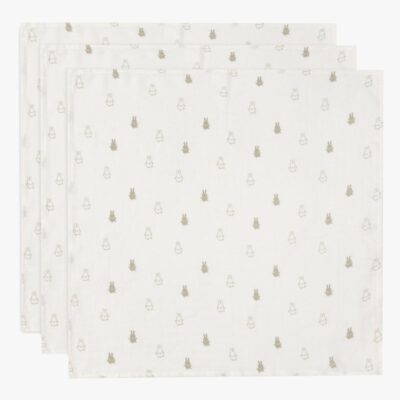 Jollein Happy Miffy Tæppe/ Stofble i Musselin 3-pak, Olive Green