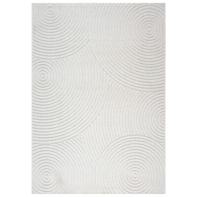 Gulvtæppe - 140x200 cm - Vævet - Cremefarvet med mønster - Ternerife - Nordstrand Home