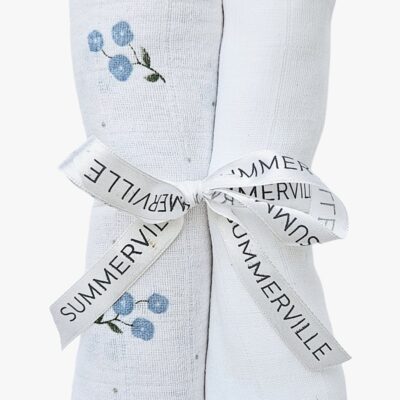 Summerville Organic Musselin Tæppe 2-pak, Bluebell