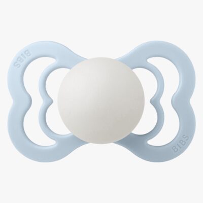 BIBS Symmetrisk Supreme Sut - Str. 2 - Silikone - GLOW - Baby Blue