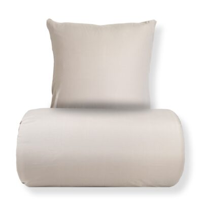 Sengetøj 140x200 cm - Microfiber - Ensfarvet beige