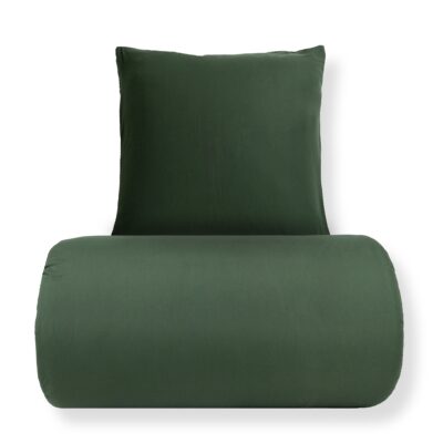 Dobbelt sengetøj 200x220 cm - Microfiber - Ensfarvet mørkegrøn
