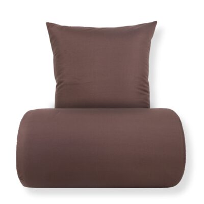 Sengetøj 140x200 cm - Microfiber - Ensfarvet brun
