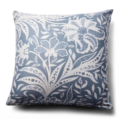 Pudebetræk 60x63 cm - Microfiber - Blåt blomstret print