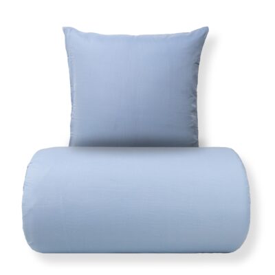 Sengetøj 140x220 cm - Microfiber - Ensfarvet lyseblå