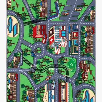KMCarpets Vejgulvtæppe m. Gummiunderside Multi 133x170