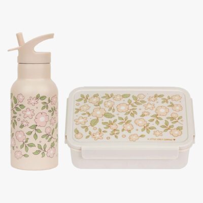 A Little Lovely Company Madkasse &  Flaske, Blossoms Pink