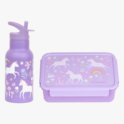 A Little Lovely Company Madkasse &  Flaske, Unicorn Dreams