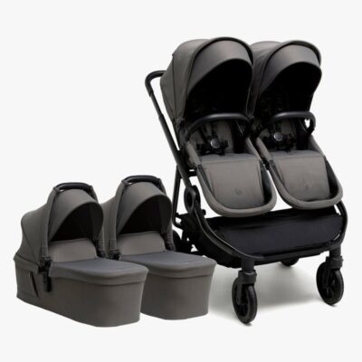 Beemoo Pro Twin 2 Tvillingevogn, Mocha Grey