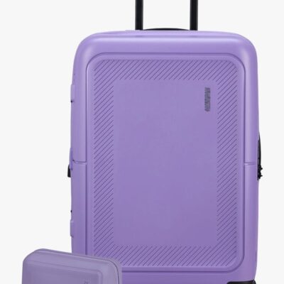 American Tourister Dashpop Kuffert 76-84L & Toilettaske POP, Violet Purple