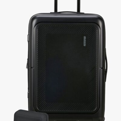 American Tourister Dashpop Kuffert 104-121L & Toilettaske POP, Golden Yellow