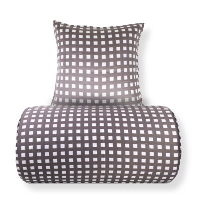 Bambus dobbelt sengetøj 240x220 cm - 100% bambus - Grå ternet