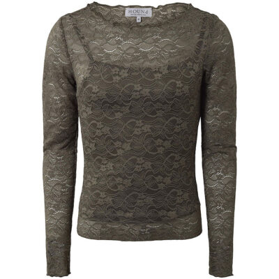 Hound Bluse - Lace Top - Army Green