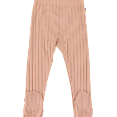 Joha Leggings m. Fødder - Uld/Silke - Fersken
