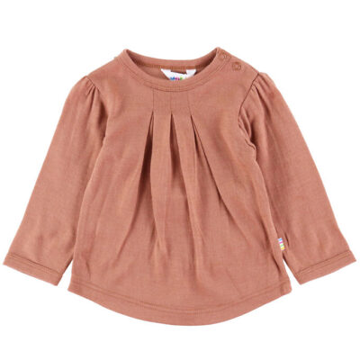Joha Bluse - Uld - Rød/Brun
