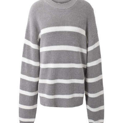 Hound Bluse - Strik - Stripe Knit - Grey