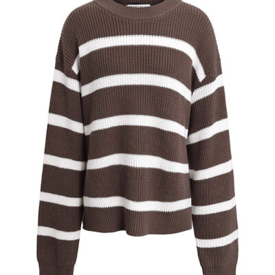 Hound Bluse - Strik - Stripe Knit - Brun/Hvid