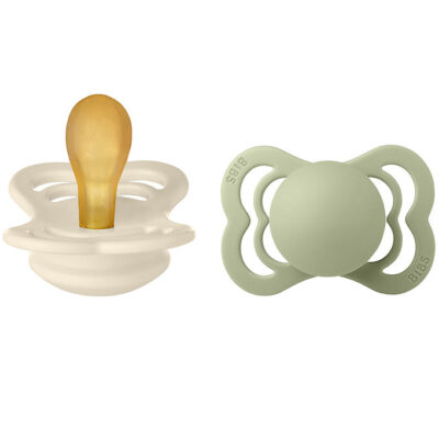 BIBS Supreme Sutter - Str. 1 - 2-pak - Symmetrisk - Ivory/Sage