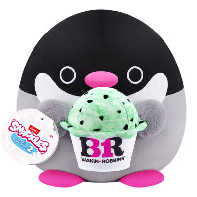 Snackles Bamse - 25 cm - Pingvinen Penelope m. Baskin Robbins