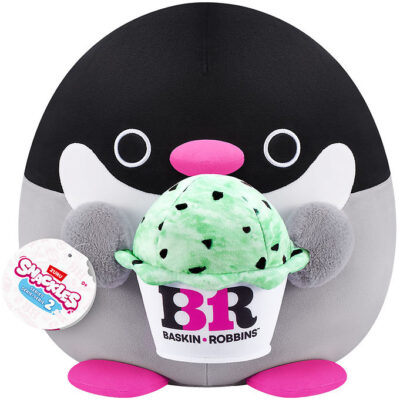 Snackles Bamse - 35 cm - Pingvinen Penelope m. Baskin Robbins