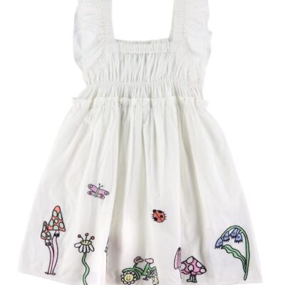 Stella McCartney Kids Kjole - Ivory m. Broderi
