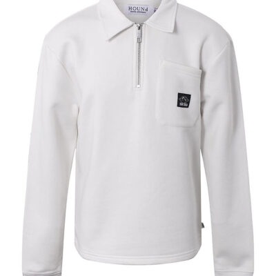 Hound Sweatshirt m. Lynlås - Off White