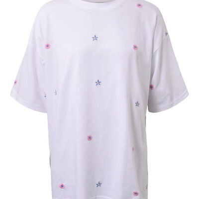 Hound T-shirt - Hvid m. Blomster