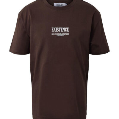 Hound T-shirt - Mørkebrun m. Print