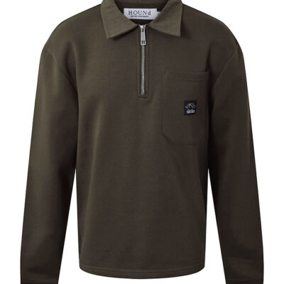 Hound Sweatshirt m. Lynlås - Armgrøn