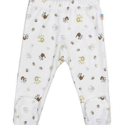 Joha Leggings m. Fødder - Off White m. Print