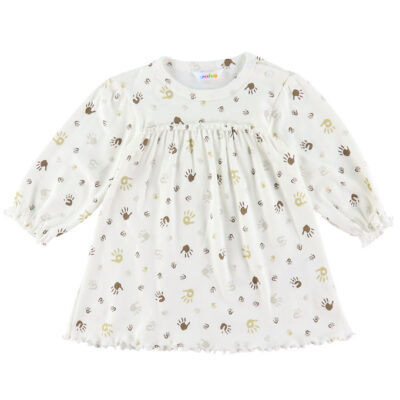 Joha Kjole - Off White m. Print
