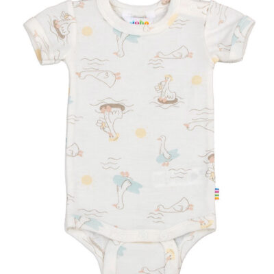 Joha Body k/æ - Uld/Silke - Off White m. Print