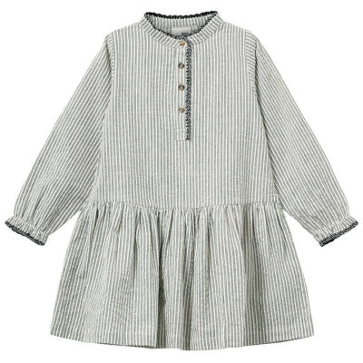 Sofie Schnoor Kjole - Black Thin Stripe