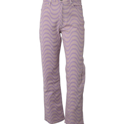 Hound Bukser - Wave Printed Denim - Lavender