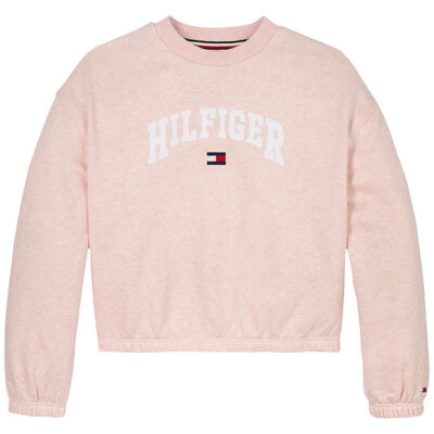 Tommy Hilfiger Sweatshirt - Varsity - Coral Ice Heather Red