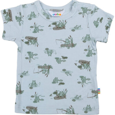 Joha T-shirt - Viskose/Bambus - Lyseblå m. Frøer