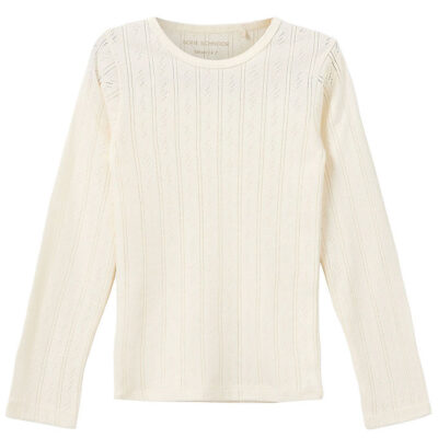 Sofie Schnoor Bluse - PetriciaSY Pointelle - Off White m. Hulmøn