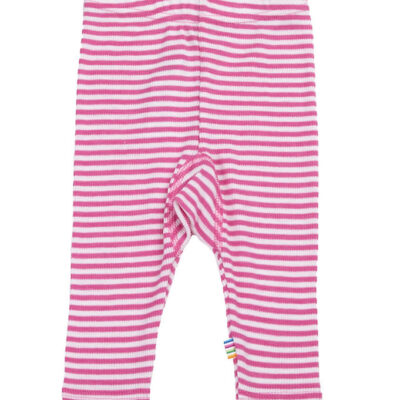 Joha Leggings - Rib - Uld/Silke - Off White/Pink