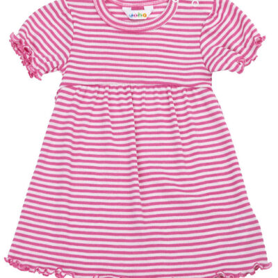 Joha Kjole - Rib - Uld/Silke - Off White/Pink