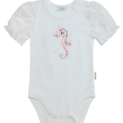Hust and Claire Body k/æ - Britt - White m. Broderi Anglasie
